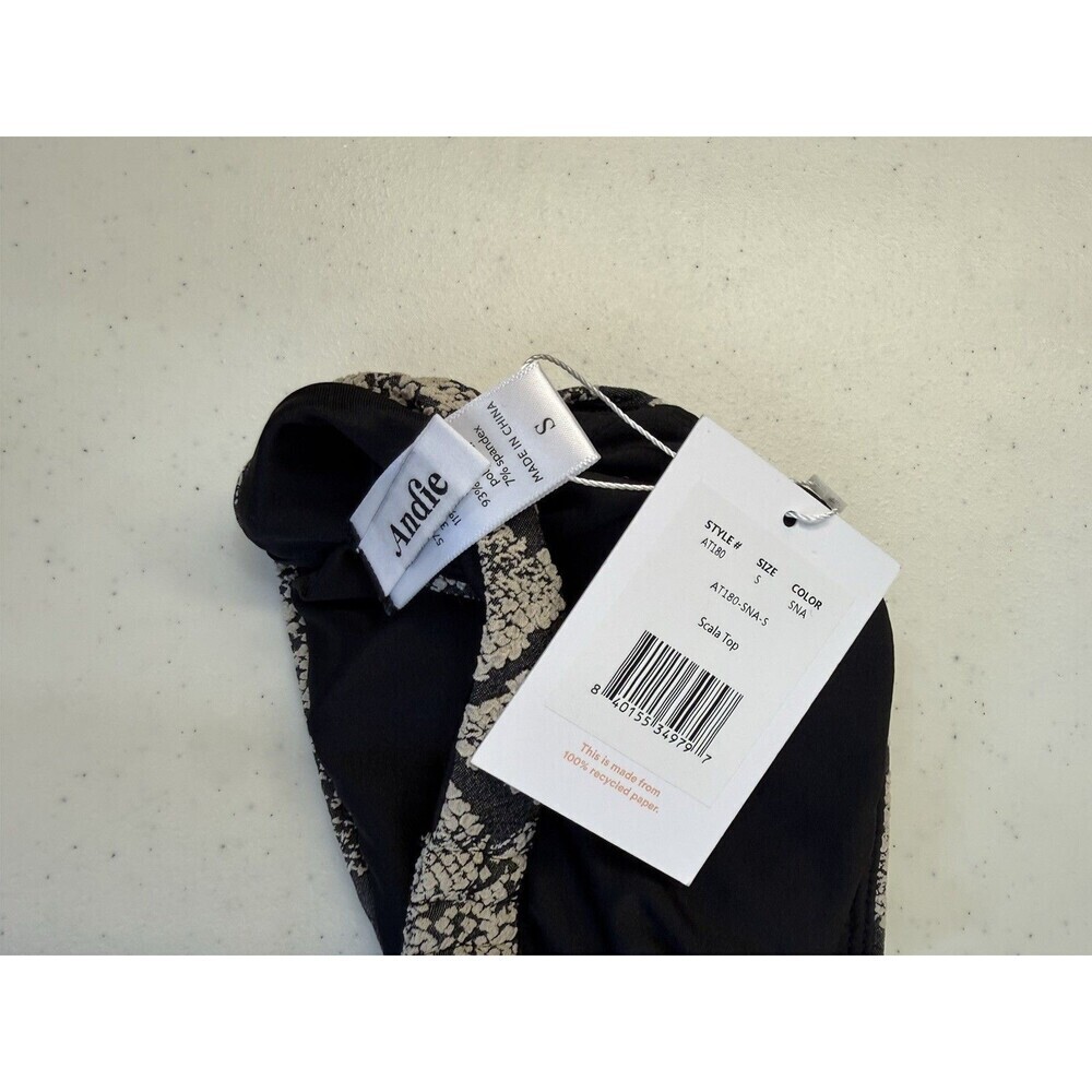 Andie Scala Bikini Top Size Small Snakeskin Print NWT Spring Break Summer - Picture 4 of 5